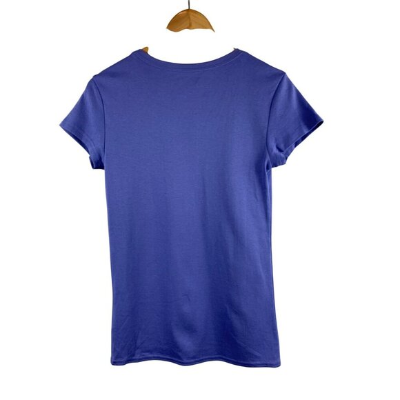 Kirkland Signature Womens Premium Pima Cotton V-Neck Tee Small Purple - Picture 2 of 4